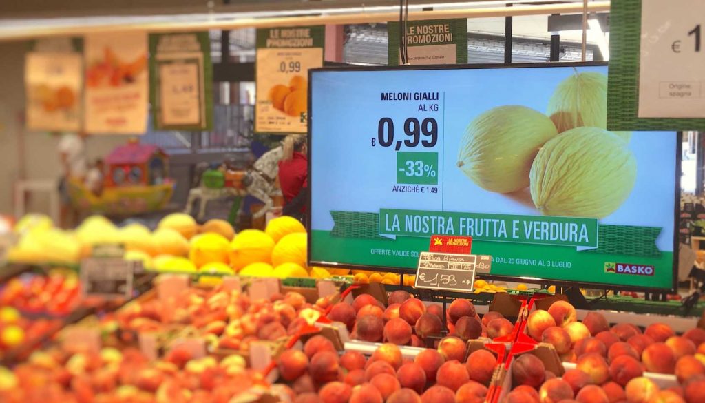 digital signage basko supermercati